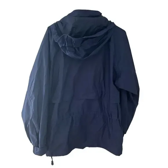 Helly Hansen Men's Hooded Windbreaker Rainjacket Zip Up Packable in Navy Size M - Picture 7 of 7